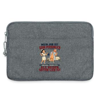 Mein Job ist persönlicher als beiden lieb ist - Laptoptasche 13" - Grau meliert - Vorne
