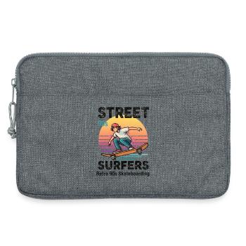 90er Street Surfer Skateboard - Laptoptasche 13" - Grau meliert - Vorne