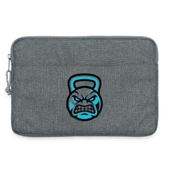Graphique du Diable avec kettlebell - Sacoche pour ordinateur portable 13 pouces - gris chiné - Devant