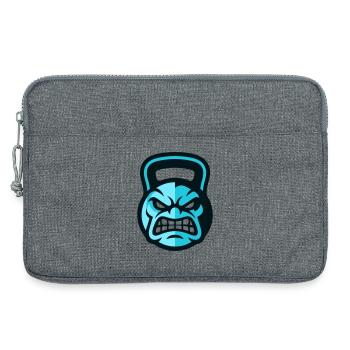Workout Kettlebell Logo - Laptop bag 13" - heather grey - Front