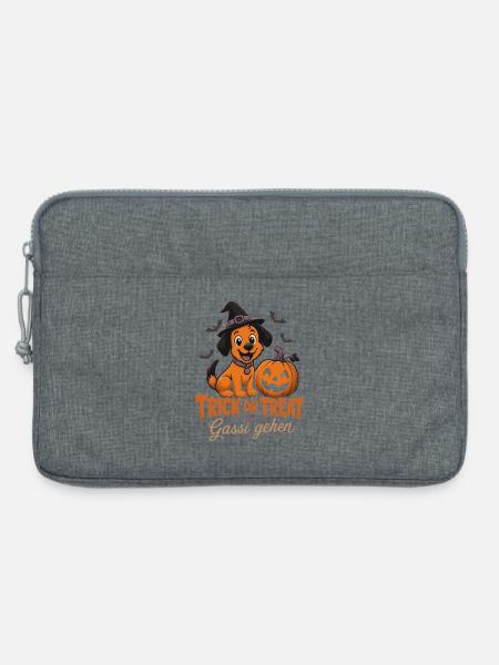 Halloween Kürbis-Gang - Laptoptasche 13" - Grau meliert