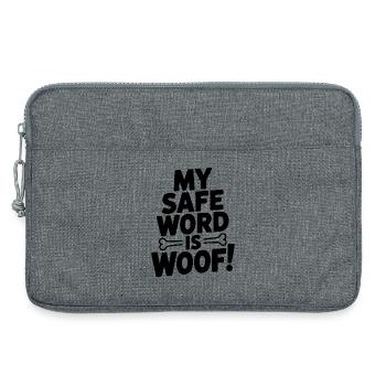 Mein Safeword ist Wuff! - Laptoptasche 13" - Grau meliert - Vorne