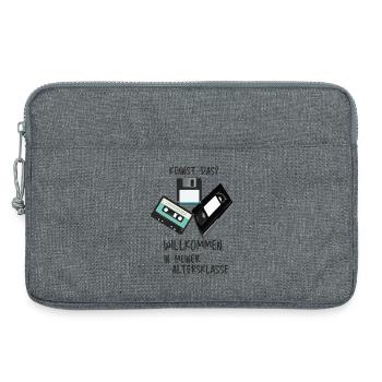 Retro Tech Humor Altersklasse - Laptoptasche 13" - Grau meliert - Vorne
