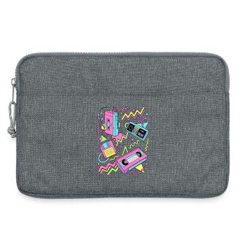 80er 90er Retro Technik Nostalgie Gamer - Laptoptasche 13" - Grau meliert - Vorne