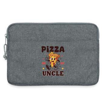 Pizza_uncle_Cadeau_Amateur_de_Pizza - Laptoptasche 13" - Grau meliert - Vorne