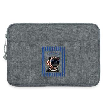 Le bouledogue français est arrivé tardivement Humour rétro - Sacoche pour ordinateur portable 13 pouces - gris chiné - Devant