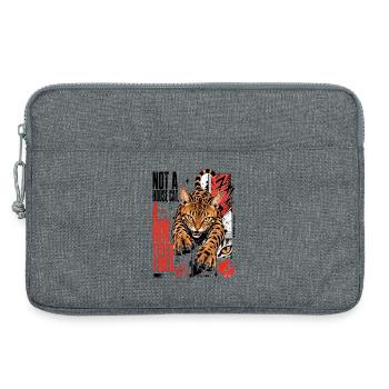 Pas un chat domestique, un petit tigre – Predator Bengal - Sacoche pour ordinateur portable 13 pouces - gris chiné - Devant