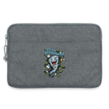 Kleiner Wirbelwind Lachender Tornado - Laptoptasche 13" - Grau meliert - Vorne