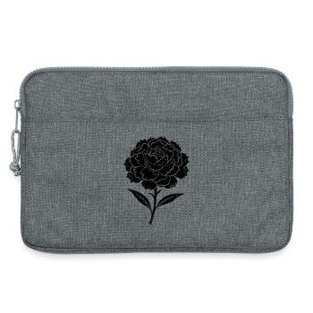 Fleur de Œillet - Sacoche pour ordinateur portable 13 pouces - gris chiné - Devant