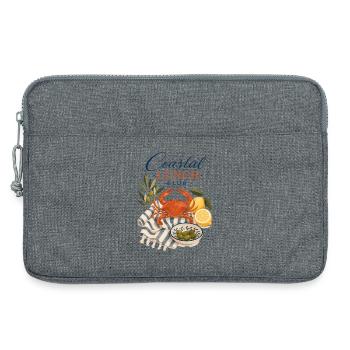 Coastal Lunch Club Crab Mediterranean - Laptop bag 13" - heather grey - Front