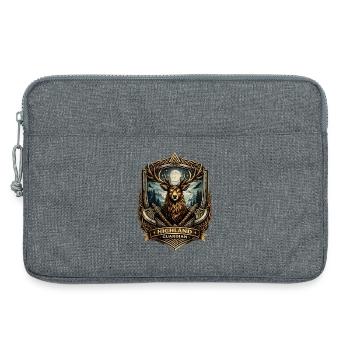 Crête du Cerf Gardien des Highlands - Sacoche pour ordinateur portable 13 pouces - gris chiné - Devant