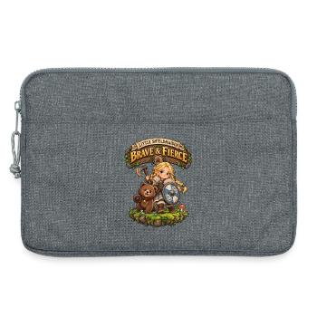 Little Shieldmaiden - Brave & Fierce - Laptoptasche 13" - Grau meliert - Vorne