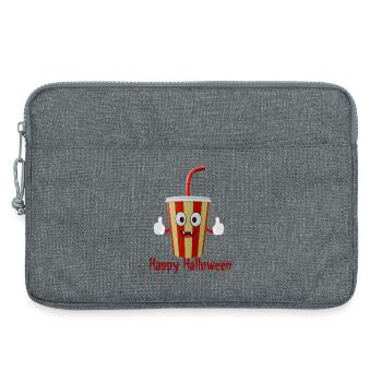 Frohen Halloween-Cola-Becher - Laptoptasche 13" - Grau meliert - Vorne