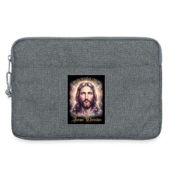 Jesus Christus Ich segne Dich - Laptoptasche 13" - Grau meliert - Vorne
