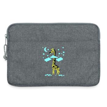 star-mangeur girafe - Sacoche pour ordinateur portable 13 pouces - gris chiné - Devant