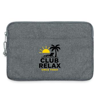 Sonnenaufgang mit Motivationsbotschaft - Laptoptasche 13" - Grau meliert - Vorne