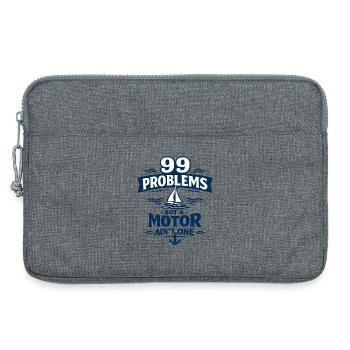 99 Probleme, aber ein Motor ist keins - Laptoptasche 13" - Grau meliert - Vorne