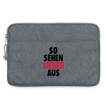 So sehen Sieger aus - Laptoptasche 13" - Grau meliert - Vorne