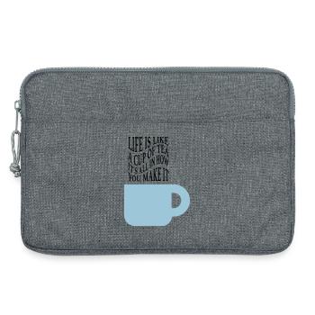 Life like tea - Laptop bag 13" - heather grey - Front