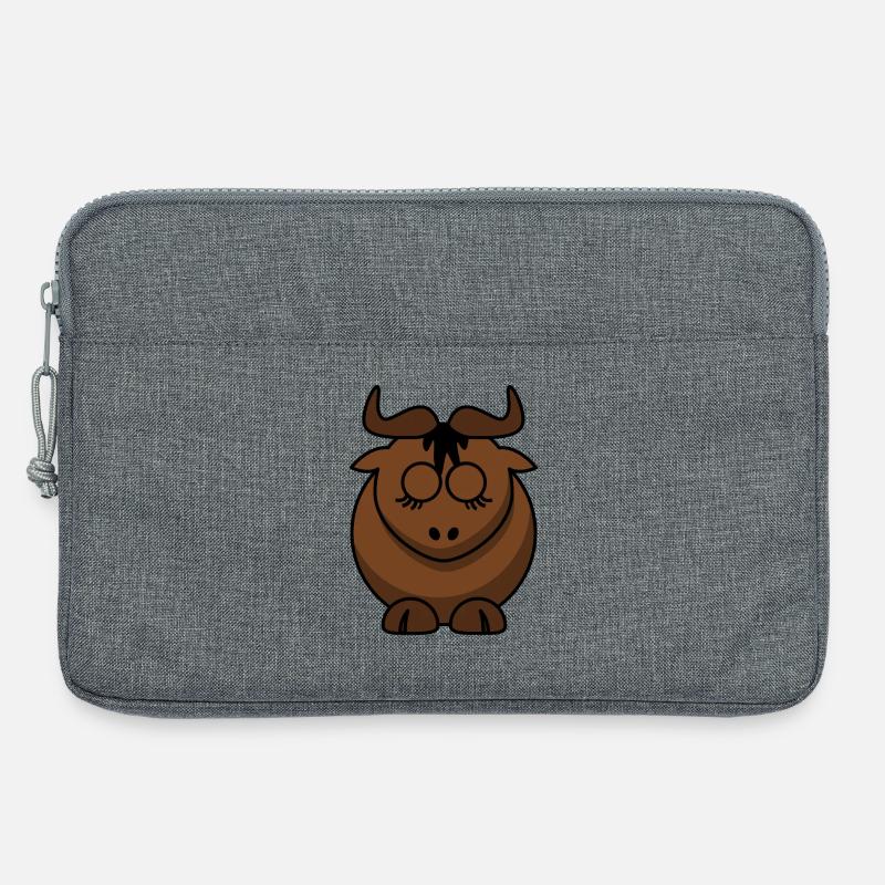Braunbock Gesichtsdesign - Laptoptasche 13" - Grau meliert