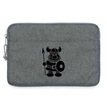 Drôle petit guerrier viking - Sacoche pour ordinateur portable 13 pouces - gris chiné - Devant