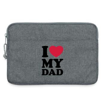 I love my dad - Ich liebe meinen Vater - Laptoptasche 13" - Grau meliert - Vorne