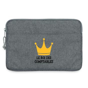 Buchhalter / Buchhaltung / erklären / Finanzen - Laptoptasche 13" - Grau meliert - Vorne