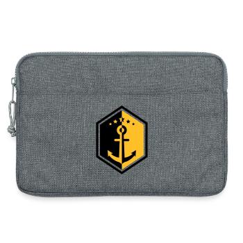 Seemann / Boot / Marine / Meer / Fischer - Laptoptasche 13" - Grau meliert - Vorne