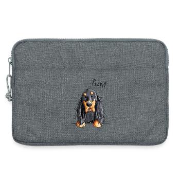 Gordon Setter - Hund - Dog - Hunde - Comic - Laptoptasche 13" - Grau meliert - Vorne