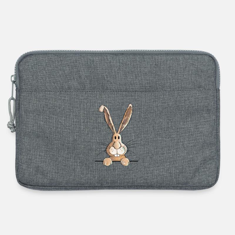 Lustiger Hase - Laptoptasche 13" - Grau meliert