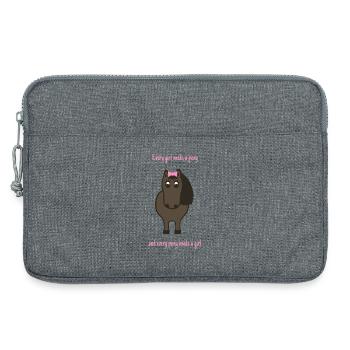 Every girl needs a pony - Sacoche pour ordinateur portable 13 pouces - gris chiné - Devant