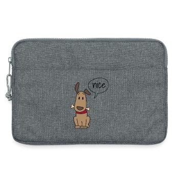 Mignon chien - Sacoche pour ordinateur portable 13 pouces - gris chiné - Devant