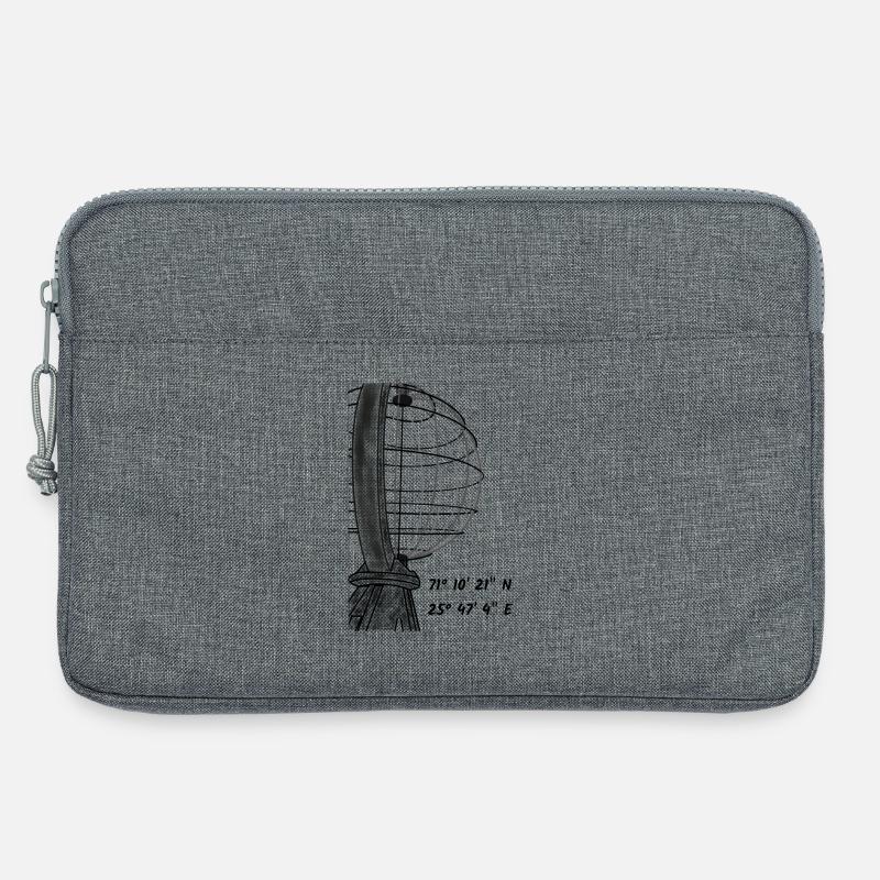 Die Weltkugel am Nordkap - Laptoptasche 13" - Grau meliert