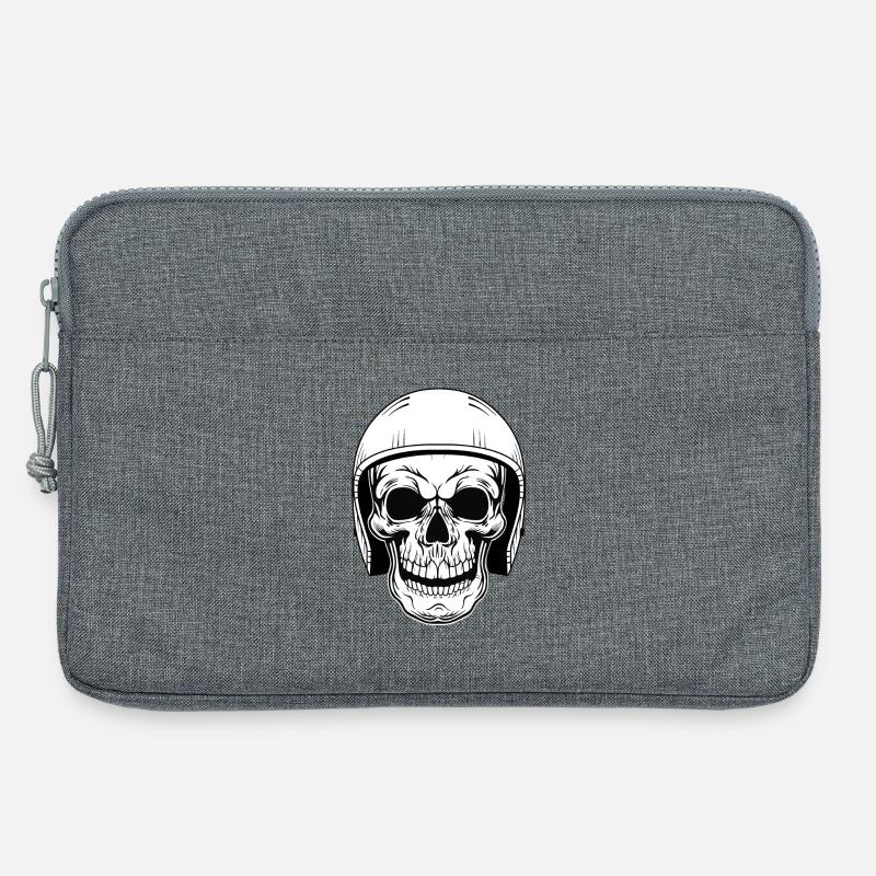 BIKER SCHÄDEL - Laptoptasche 13" - Grau meliert