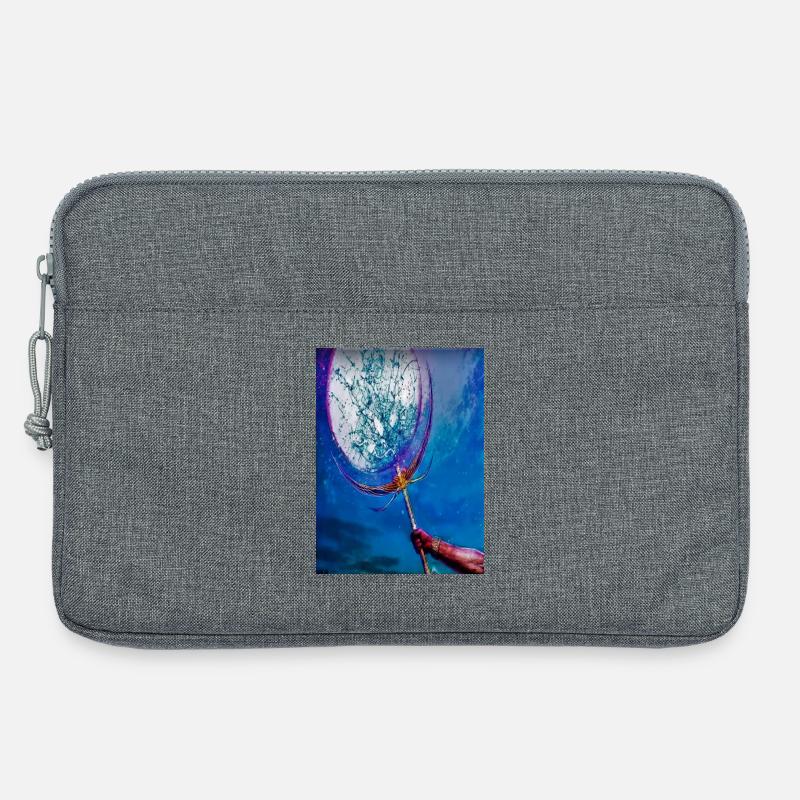 Blauer Traumfänger Netz - Laptoptasche 13" - Grau meliert