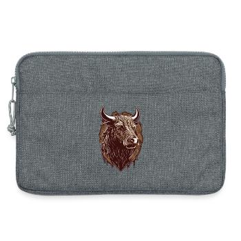 Bull's Head - Laptop bag 13" - heather grey - Front
