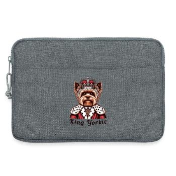 Yorkshire Terrier King - Laptop bag 13" - heather grey - Front