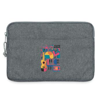 Colorful music-themed design - Laptop bag 13" - heather grey - Front
