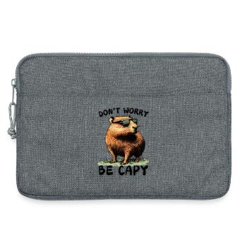 Capybara Don't Worry Be Capy - Wasserschwein Nager - Laptoptasche 13" - Grau meliert - Vorne