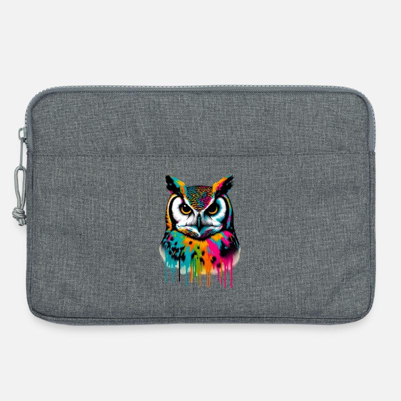 Eule - Laptoptasche 13" - Grau meliert
