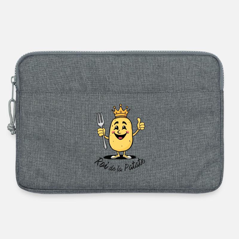 Ich bin der König der Kartoffel - Laptoptasche 13" - Grau meliert