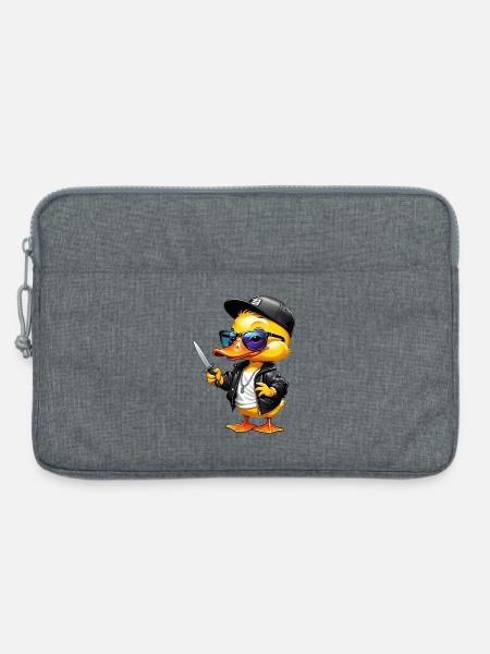 SSW32 Rapper Ente Messer Jacke und Hut - Laptoptasche 13" - Grau meliert
