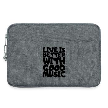 Life is better with # - Laptop bag 13" - heather grey - Front