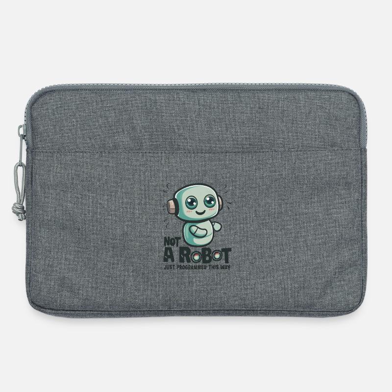 Pas un robot, juste programmé de cette façon - Sacoche pour ordinateur portable 13 pouces - gris chiné