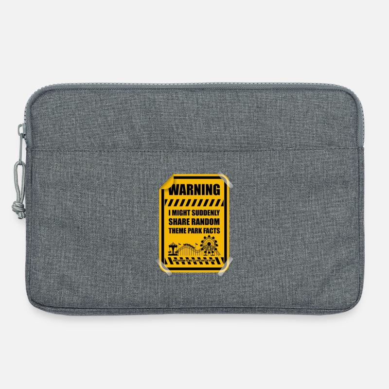 WARNUNG: Es kann sein, dass ich plötzlich einen zufälligen Themenpark teile - Laptoptasche 13" - Grau meliert