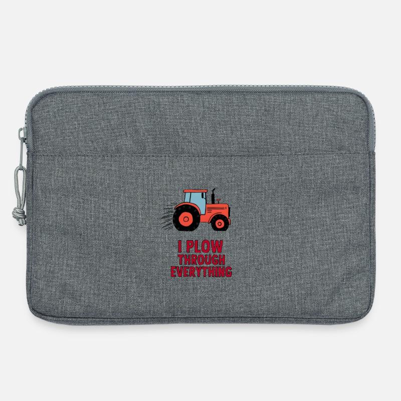 I Plow Through Everything - Laptop bag 13" - heather grey