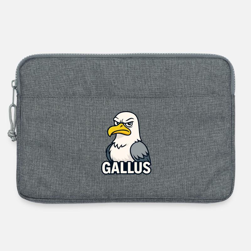 Bold Eagle Mascot Illustration - Laptop bag 13" - heather grey