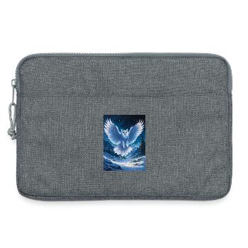 Schnee-Eule - Laptoptasche 13" - Grau meliert - Vorne