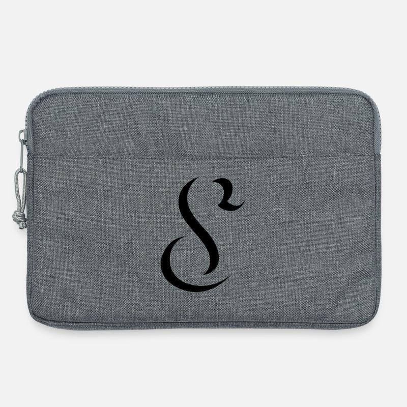Letter S, Name, der Buchstabe S - Laptoptasche 13" - Grau meliert