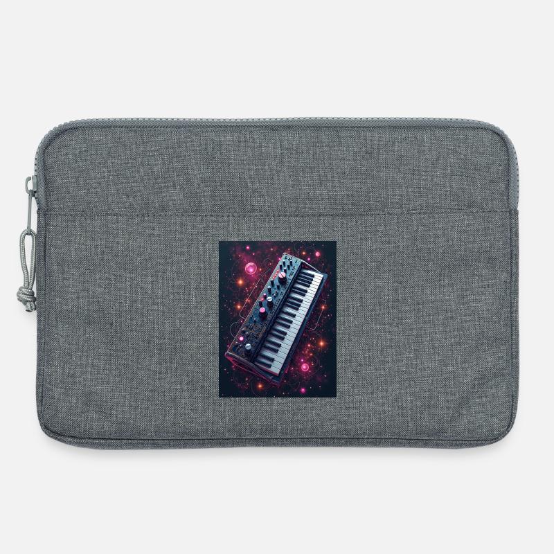 Kosmisches Musik-Keyboard - Laptoptasche 13" - Grau meliert